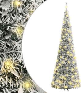 Könnyen felállítható műkarácsonyfa hóval 100 LED-del 150 cm