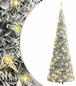 Könnyen felállítható műkarácsonyfa hóval 50 LED-del 120 cm