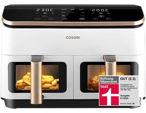 COSORI 8.5L 6-in-1 kétkamrás forrólevegős sütő fekete-fehér CAF-R904-WDE