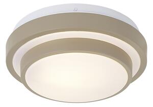 Modern mennyezeti lámpa taupe fehérrel 25 cm IP44 - Walden