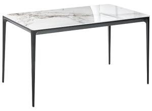 Étkezőasztal JOLLEIN Fehér márvány 140 cm 80 cm Üveg