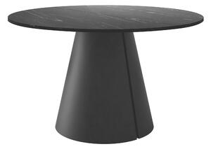 Asztal Oswego 167, 76cm, Fekete, Fekete márvány