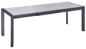 Bővíthető kerti étkezőasztal BINASCO 160/220 cm 90 cm Kőhatású Szürke