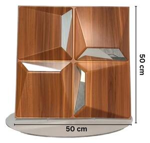 Reflectiva™ 3d Pvc Tükör Falpanel 50 X 50 Cm - 8 Csomagban, Faerezet
