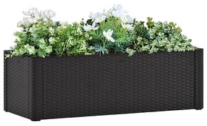 Antracitszürke kerti magaságyás öntözőrendszerrel 100x43x33cm