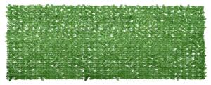 Zöld leveles erkélyparaván 400 x 150 cm