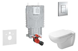 Grohe Uniset - Falra szerelhető beépítő készlet, WC és ülőke D-Code, Rimless, SoftClose, Skate Cosmo gombok, krómozott 38643SET-KK