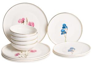 12 darabos étkészlet HYSSOP Porcelán Fehér