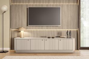 Vesper 187 cm TV-szekrény – kasmír / arany fogantyúk