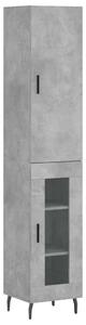 Modern Magas Szekrény - Betonszürke - 34,5x34x180 cm