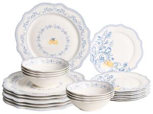 24 darabos étkészlet LOVAGE Porcelán Fehér