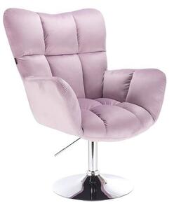 HR650N Halványlila modern velúr szék