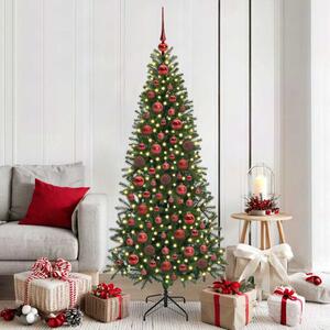 Karácsonyi Díszgömb Készlet 120 db Piros Ø 6 cm Műanyag 300 LED