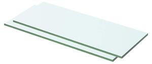 2 db átlátszó üveg paneles polc 50 x 15 cm