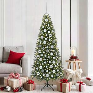 Karácsonyi Díszgömb Készlet 120 db Ezüst Ø 6 cm Műanyag 300 LED