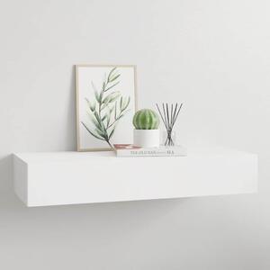 Fehér MDF falra szerelhető fiókos polc 60 x 23,5 x 10 cm
