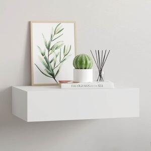 Fehér MDF falra szerelhető fiókos polc 40 x 23,5 x 10 cm