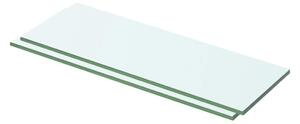 2 db átlátszó üveg paneles polc 50 x 12 cm