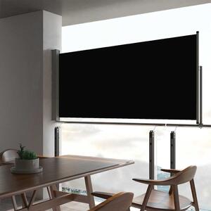 Fekete kihúzható oldalsó terasz napellenző 60 x 300 cm