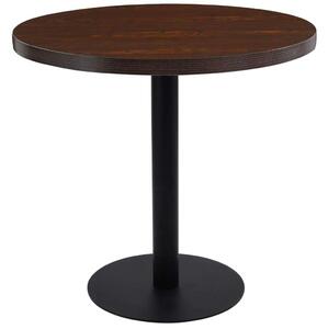 VidaXL sötétbarna MDF bisztróasztal 80 cm