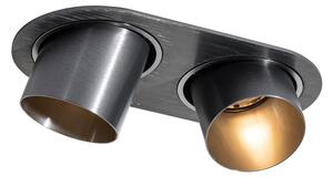 Kerek beépíthető reflektor antracit GU10 50 mm 2-fényes - Installa
