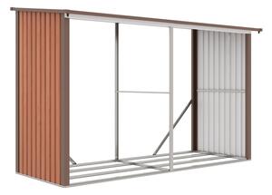 G21 WOH 682 tüzifa tároló - 302 x 119 cm, barna