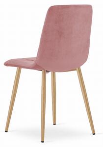KARA rózsaszín bársony szék
