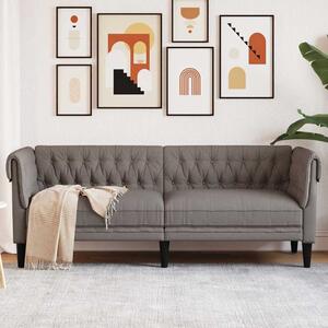 Tópszínű 3 személyes szövet Chesterfield kanapé