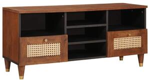 TV szekrény fiókkal Barna 100 x 33,5 x 46 cm Tömör Mangófát