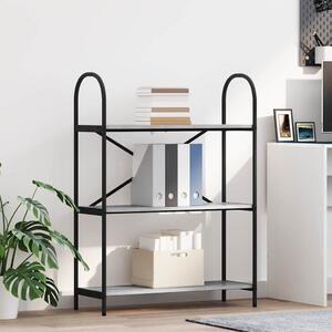 Könyvespolc 3 szintes 80 x 30 x 109 cm Szerelt fa Szürke Sonoma