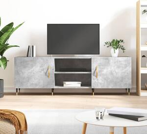 Betonszürke szerelt fa TV-szekrény 150 x 30 x 50 cm