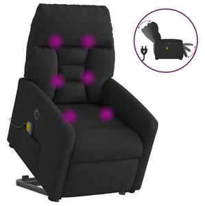 Fekete szövet dönthető elektromos álló masszázsfotel