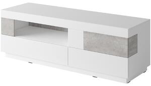 BUTORLINE TV szekrény LISKE SE41 fehér fényes / beton