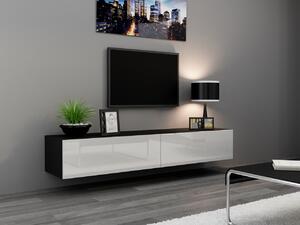 BUTORLINE TV szekrény 180 GOVI VG1C fekete / fehér fényes