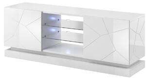 BUTORLINE TV szekrény QIU 160 fehér fényes