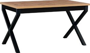 BUTORLINE Asztal IKON 1 80x140/180 artisan tölgy laminált / fekete