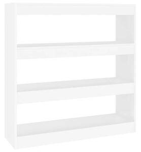 Fehér térelválasztó könyvszekrény 100 x 30 x 103 cm (811745)