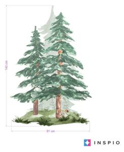 Akvarell falmatrica - Tűlevelű fák