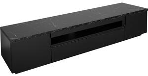 BUTORLINE TV szekrény ENO 200 fekete / fekete márvány
