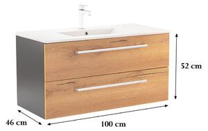 Vario Clam 100 alsó szekrény mosdóval