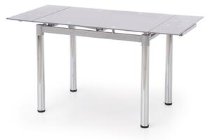 Asztal Houston 120Szürke, 75x70x96cm, Hosszabbíthatóság, Edzett üveg, Fém