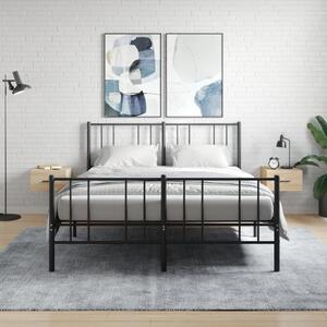 2 db sonoma tölgy falra szerelhető éjjeliszekrény 35x35x20 cm