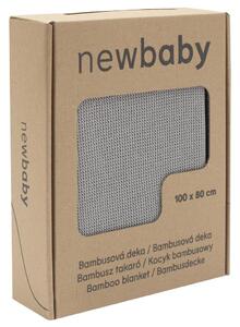 Bambusz kötött takaró New Baby 100x80 cm grey