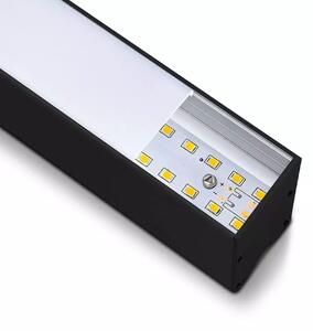 LED Solution Fekete lineáris felfüggesztett LED-lámpatest, 40W, Premium A fény színe: Nappali fehér