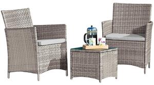 Avenberg Veneto rattan szett, szürke/szürke