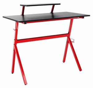 Számítógépasztal|gamer asztal, piros|fekete, LATIF
