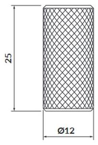 Cersanit Larga, design fogantyú szekrényhez, ezüst, S599-0146