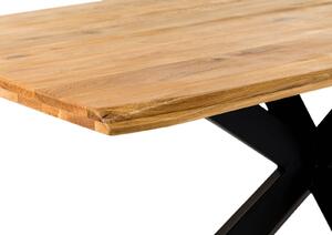 Massziv24 - SEATTLE étkezőasztal #01 200x100 keresztkeret vad tölgy barna