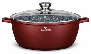 BLAUMANN Cera Stone bevonatos lábos üvegfedővel 6,5L INDUKCIÓS bronz szín 30×13,5cm BL-4082 BL-4082