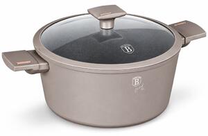 BERLINGER HAUS Taupe Bevonatos lábos üvegfedővel INDUKCIÓS 28×12,4 cm szürke színben BH-8102